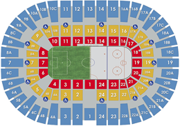 Pechanga Arena San Diego - Hockey, Soccer, Lacrosse & Football Layout